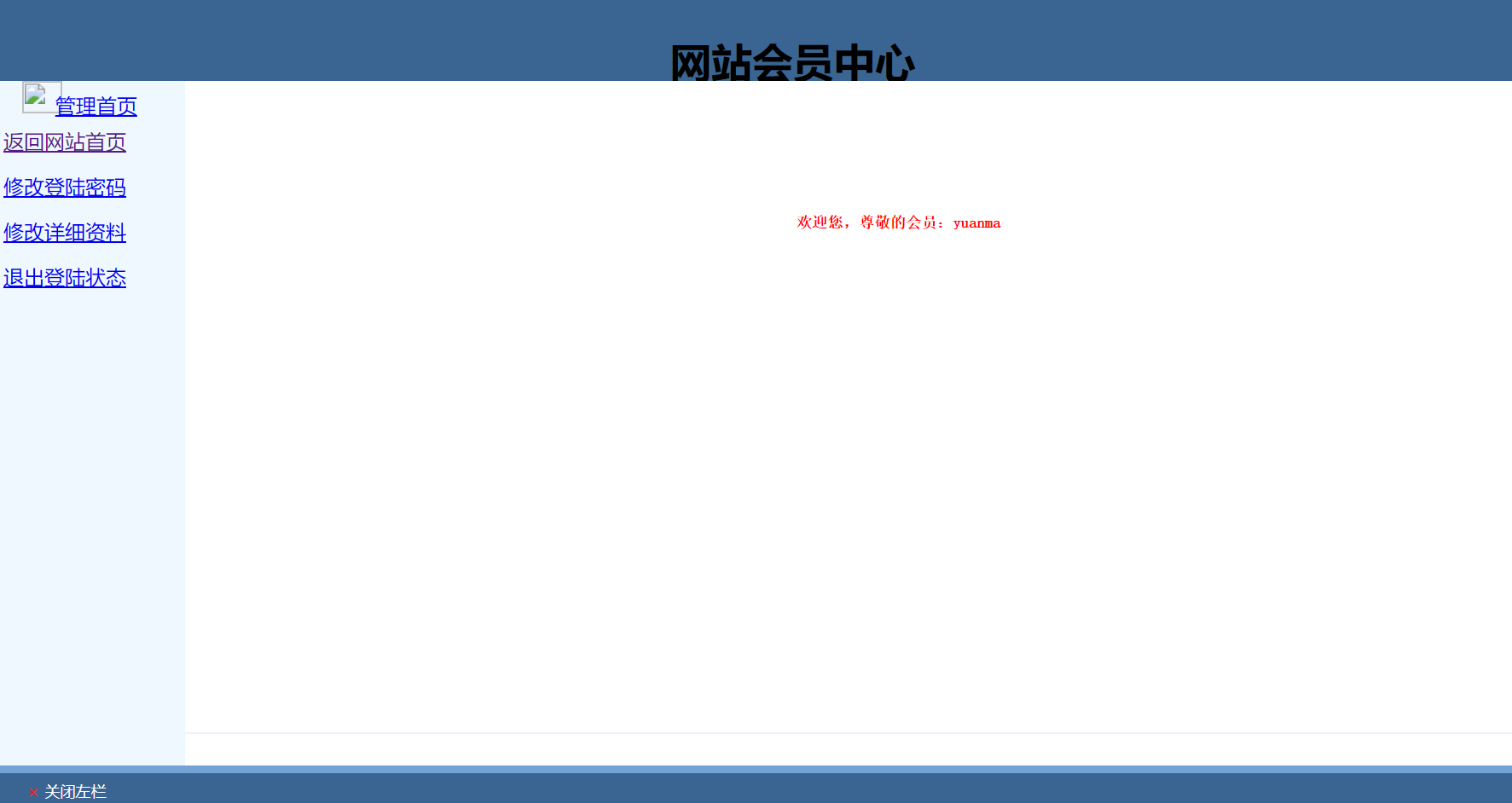 用户登录后界面