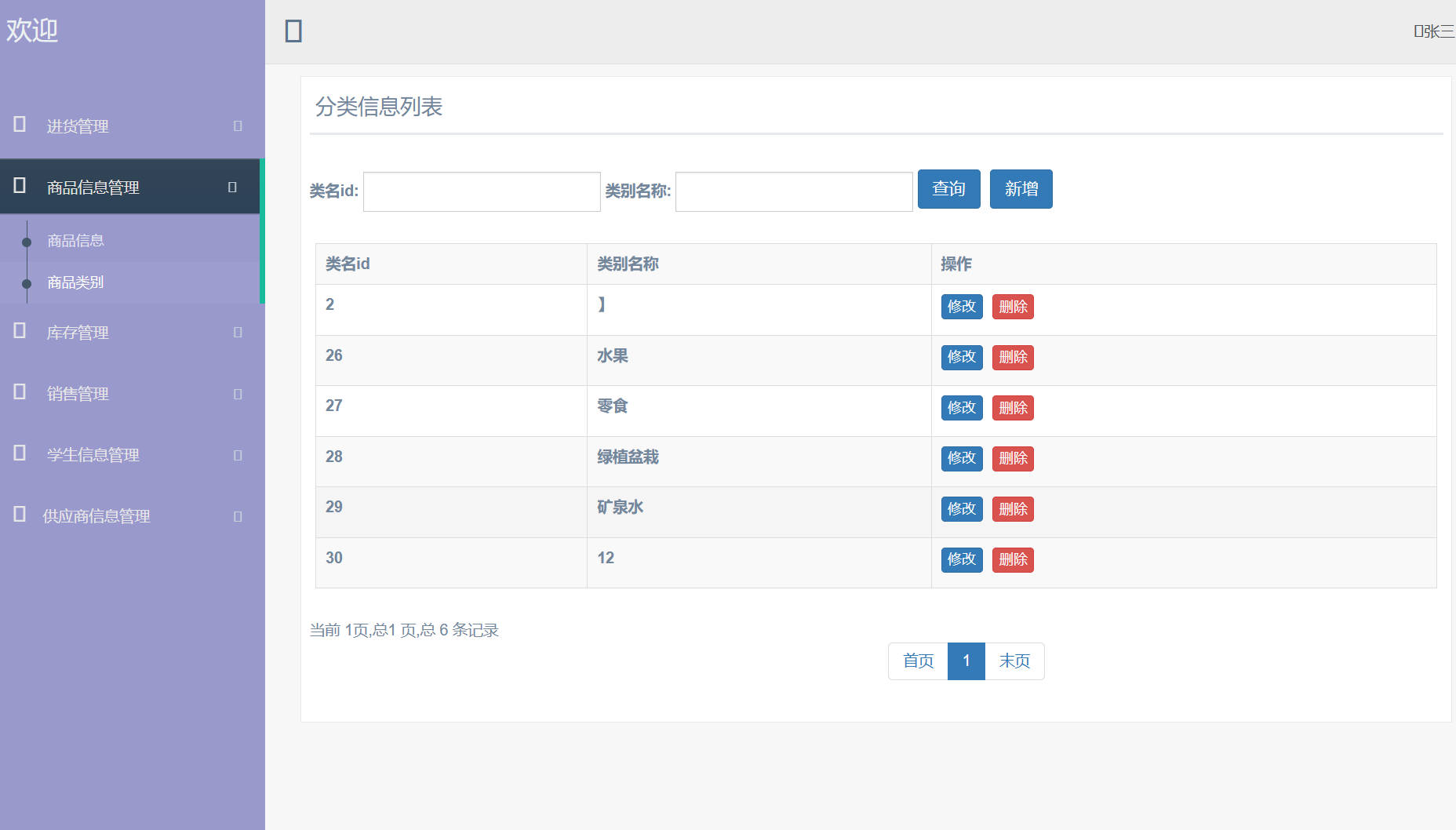 基于SpringBoot的高校食堂智慧点餐管理系统 - 商品类别管理.jpg界面截图