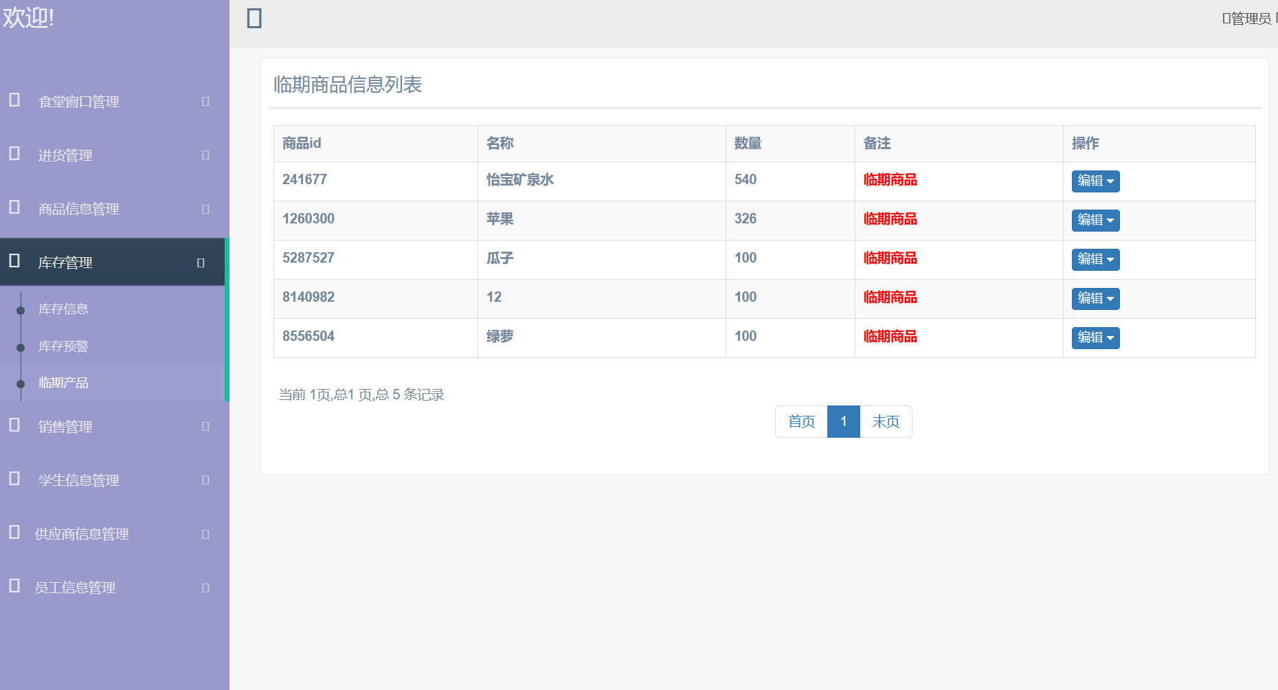 基于SpringBoot的高校食堂智慧点餐管理系统 - 临其产品管理.jpg界面截图