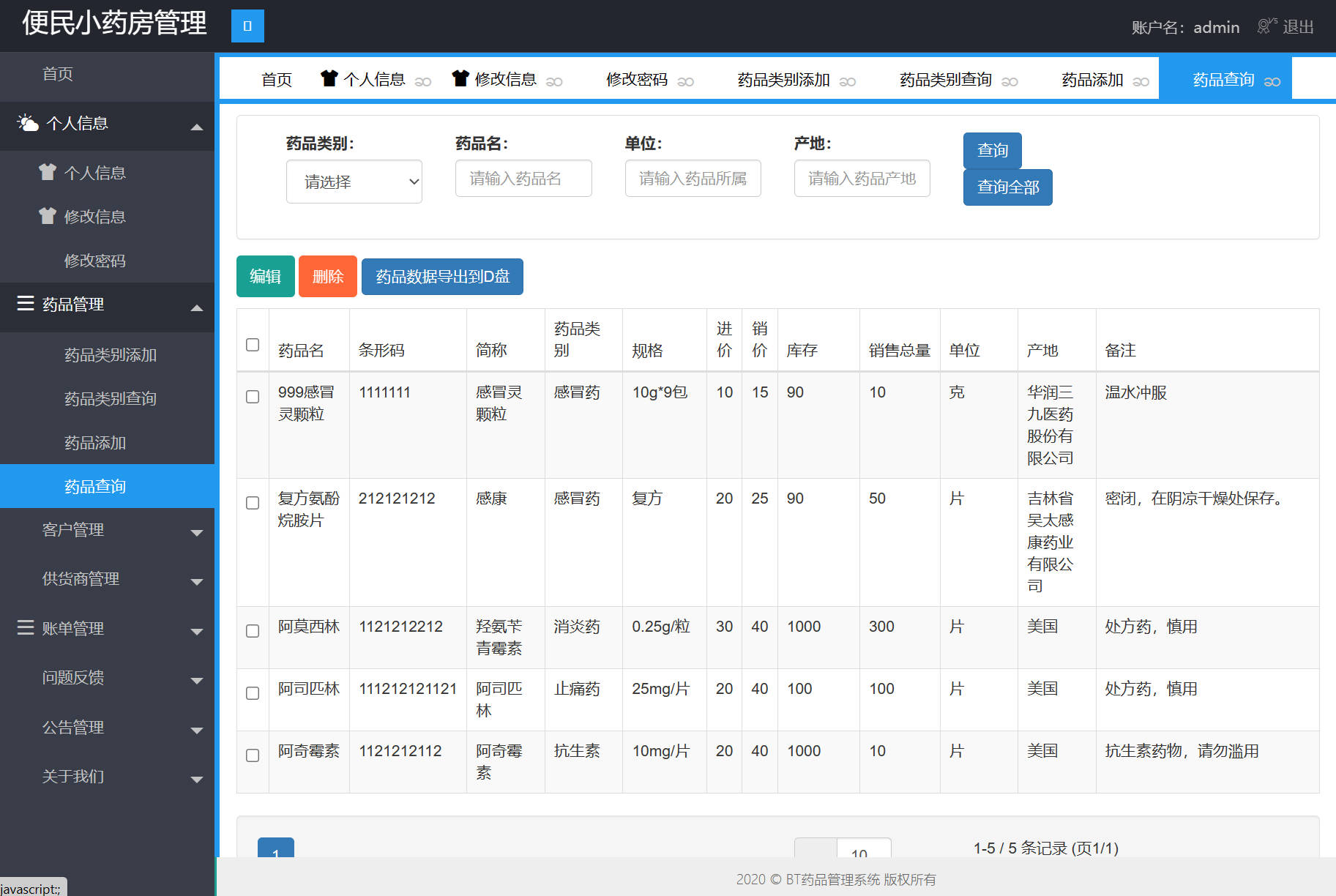 基于SpringBoot的药品进销存管理系统 - 缩略图 4