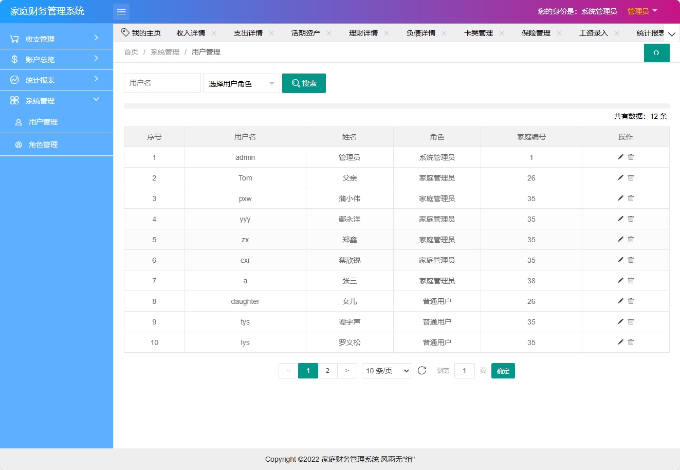 基于SpringBoot的家庭财务统计分析系统 - 用户管理.png界面截图