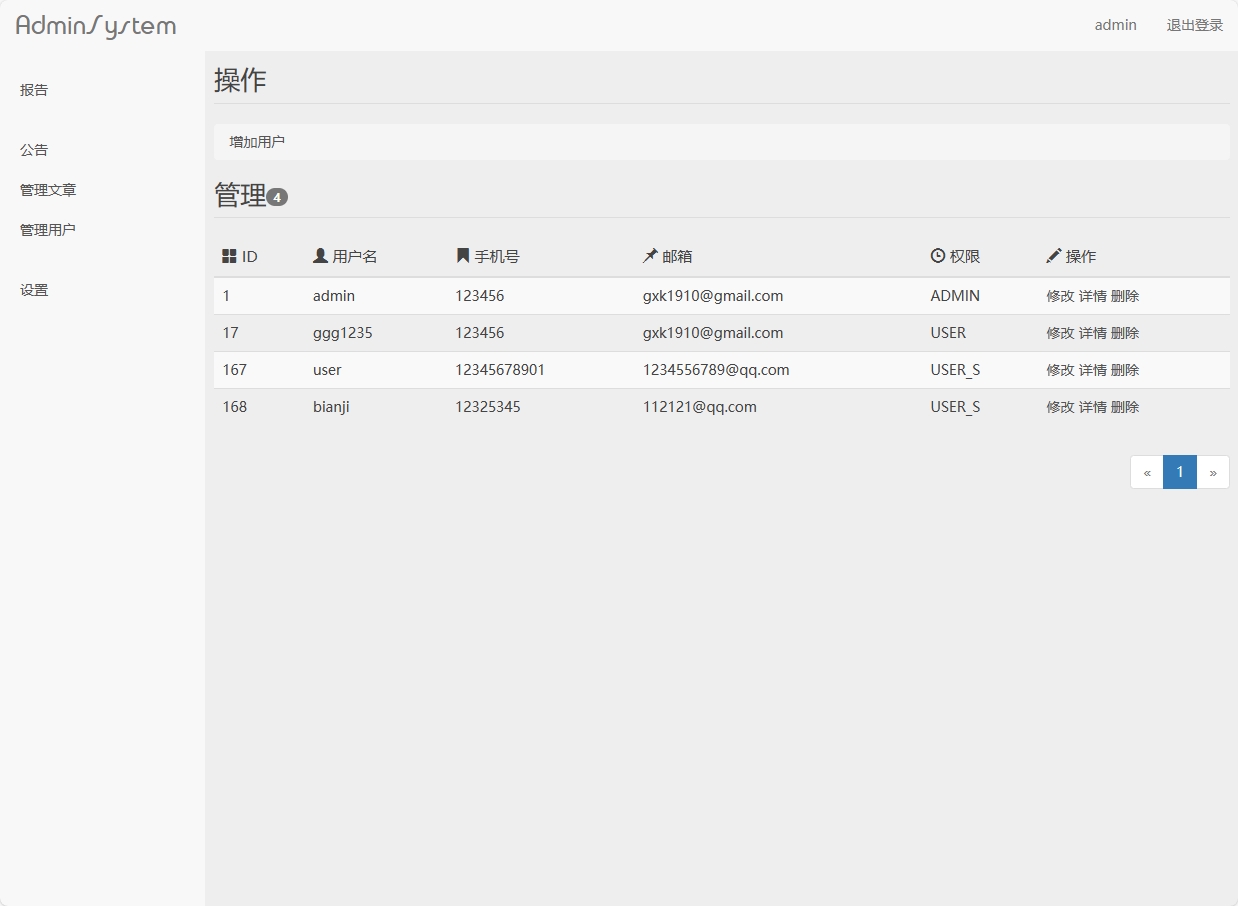基于SpringBoot的新闻投稿与信息浏览平台 - 用户信息管理.png界面截图
