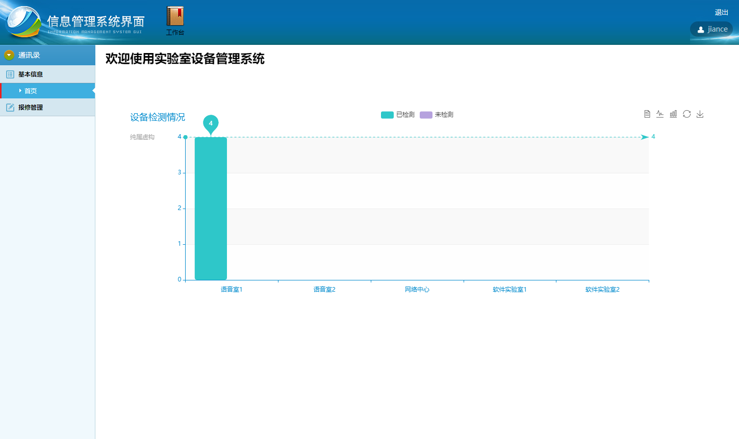 基于SSH框架的高校科研实验室设备与科研管理系统 - 查看设备检测情况.png界面截图
