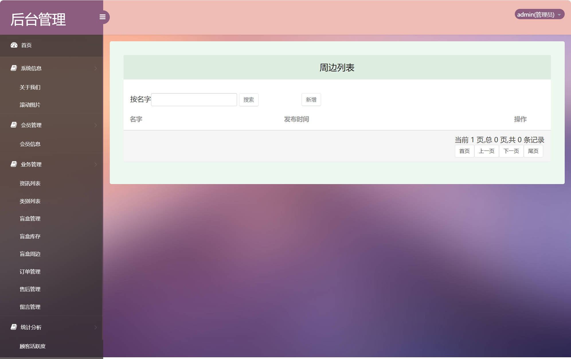 基于SSM框架的在线盲盒商城与管理系统 - 盲盒周边管理.jpg界面截图