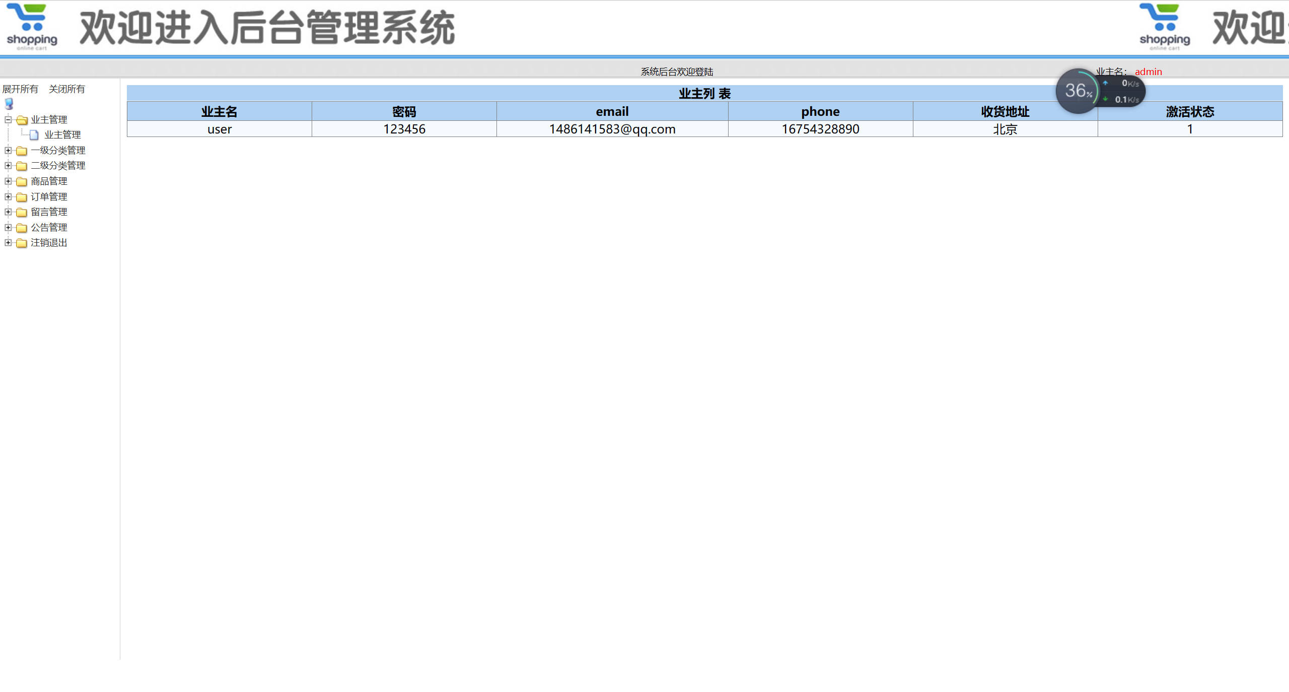 基于SSM框架的社区疫情物资采购平台 - 业主信息管理.jpg界面截图