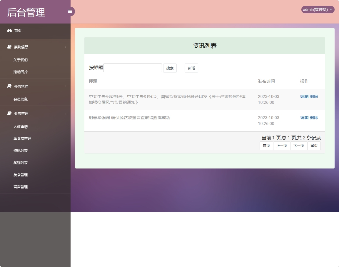 基于SSM框架的美食分享交流平台设计与实现 - 缩略图 2