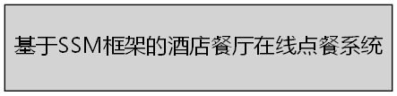基于SSM框架的酒店餐厅在线点餐系统 - 功能结构图