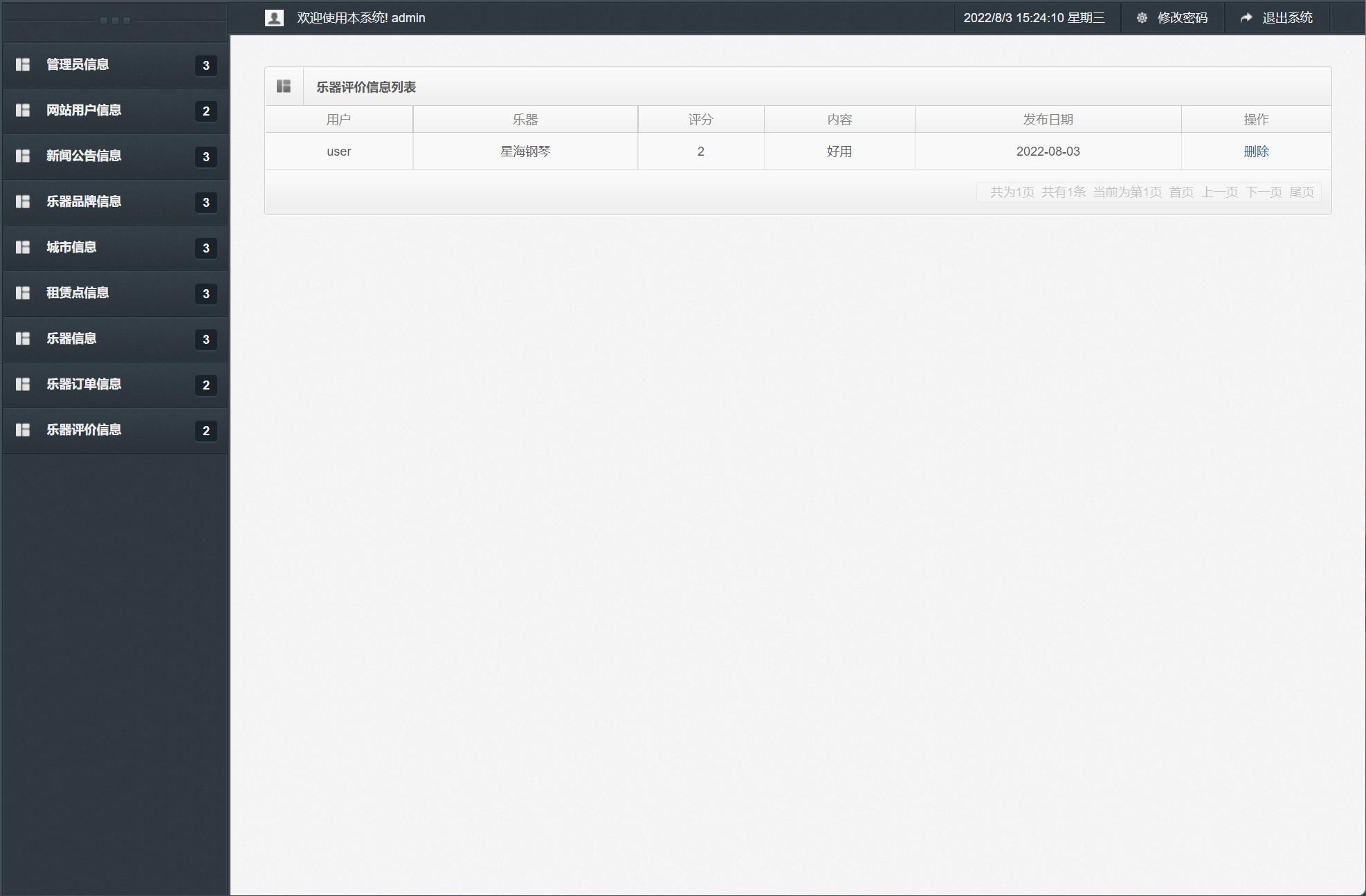 基于SSM框架的乐器在线租赁平台 - 缩略图 3