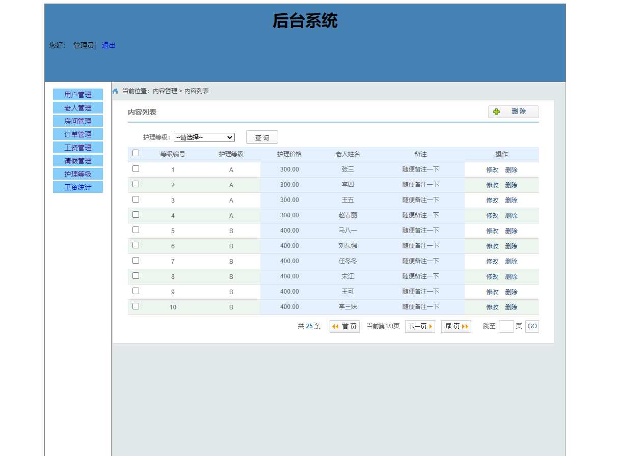 基于SSM框架的养老院人员智能管理系统 - 缩略图 2