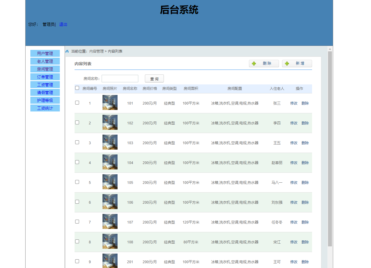 基于SSM框架的养老院人员智能管理系统 - 缩略图 4