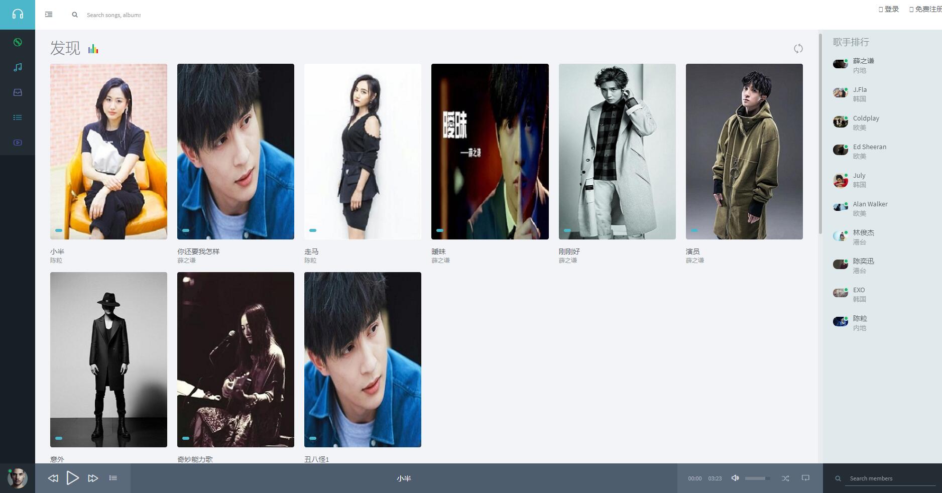 基于SSM框架的在线音乐视频管理系统 - 项目主图界面截图预览
