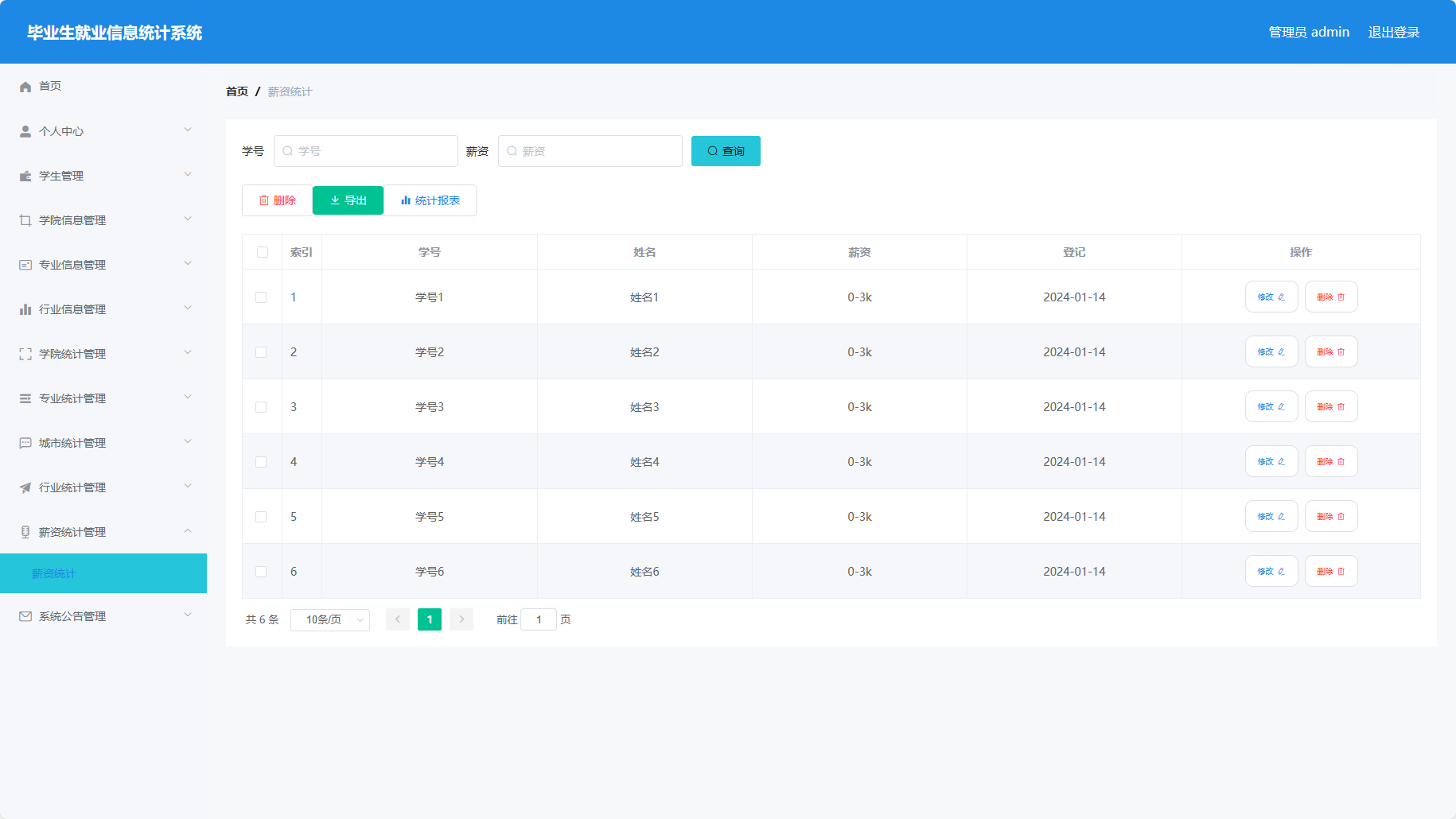 基于SSM与Vue的毕业生就业信息统计与分析平台 - 就业薪资管理.png界面截图