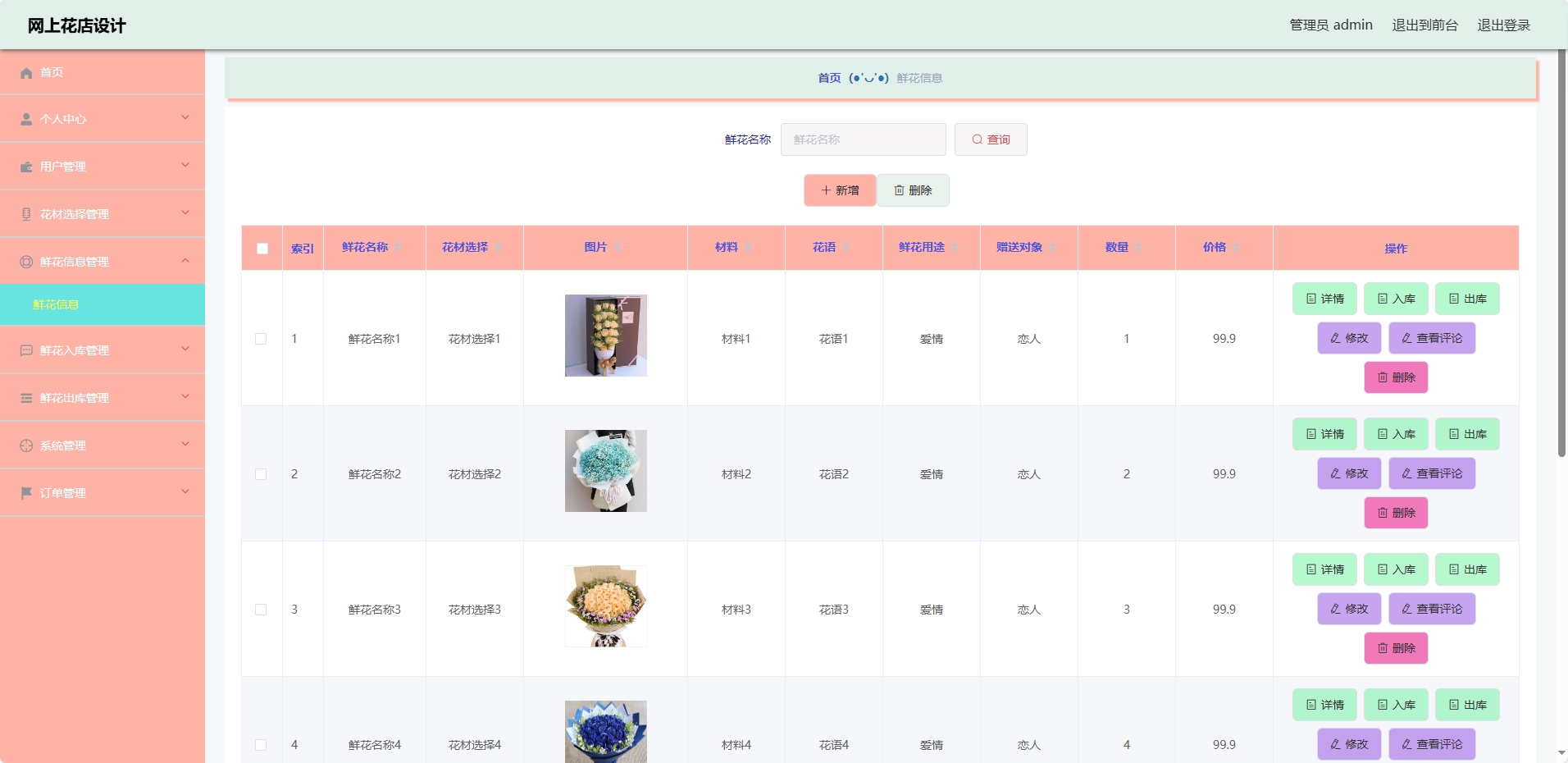 基于SSM与Vue的在线鲜花商城系统 - 缩略图 2
